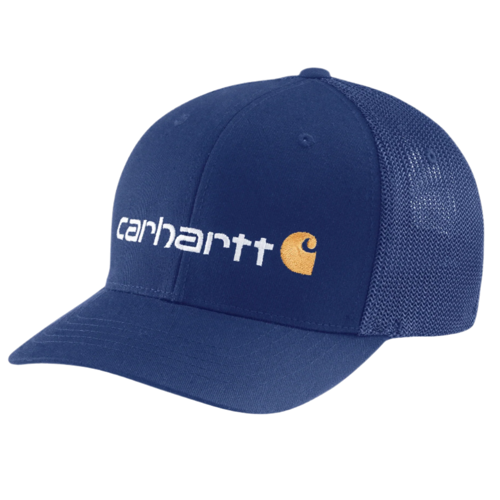 Rugged Flex FItted Canvas Mesh-Back Logo Cap Scout Blue