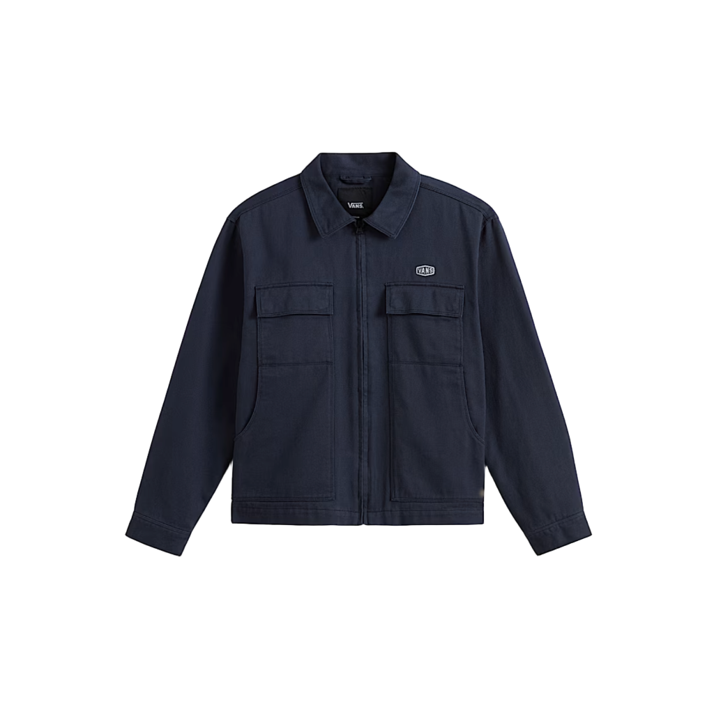 Navy jacket on a white background
