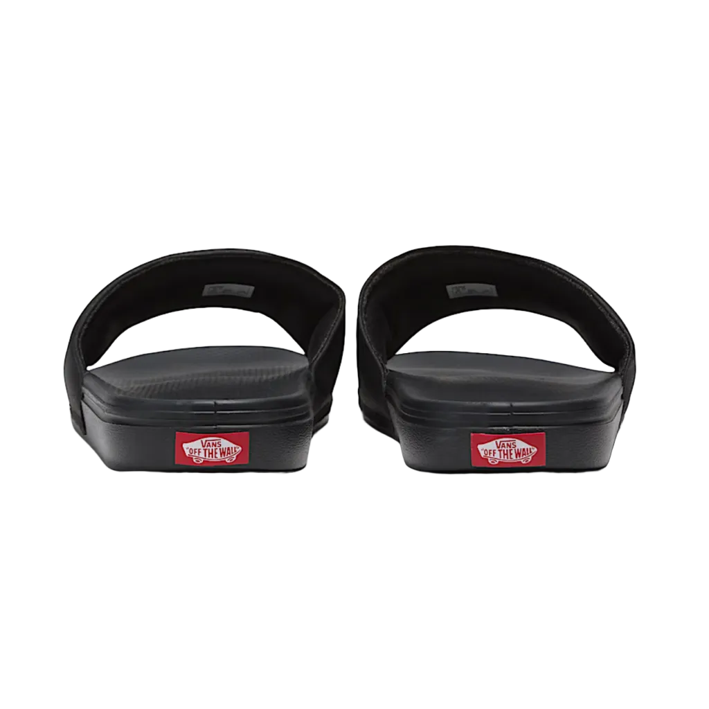 Black slides with red logo on a white background