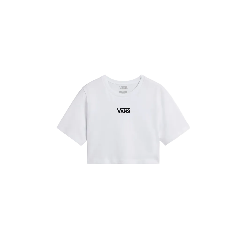 Flying V Crop Top White