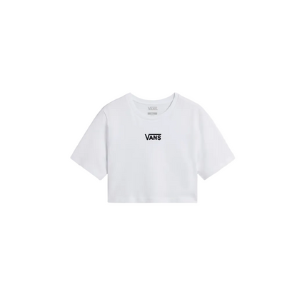 Flying V Crop Top White