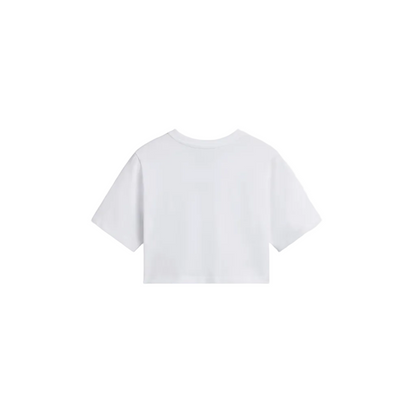 Flying V Crop Top White