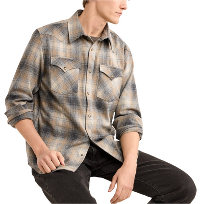 Canyon Shirt Grey Mix/Tan Mix Plaid 24'