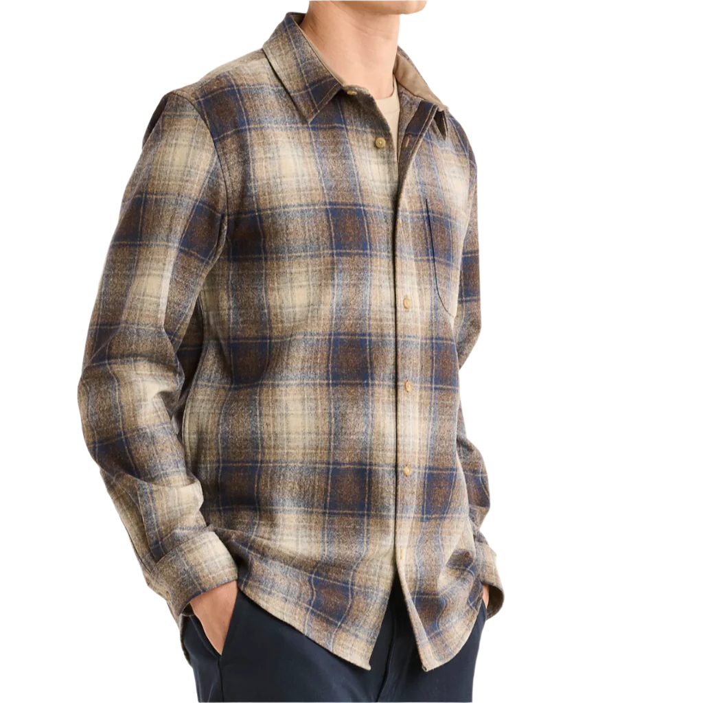 Lodge Shirt Blue/Taupe Mix  Plaid 24'