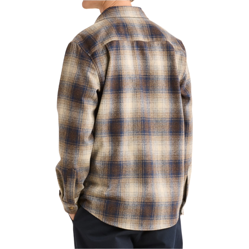 Lodge Shirt Blue/Taupe Mix  Plaid 24'