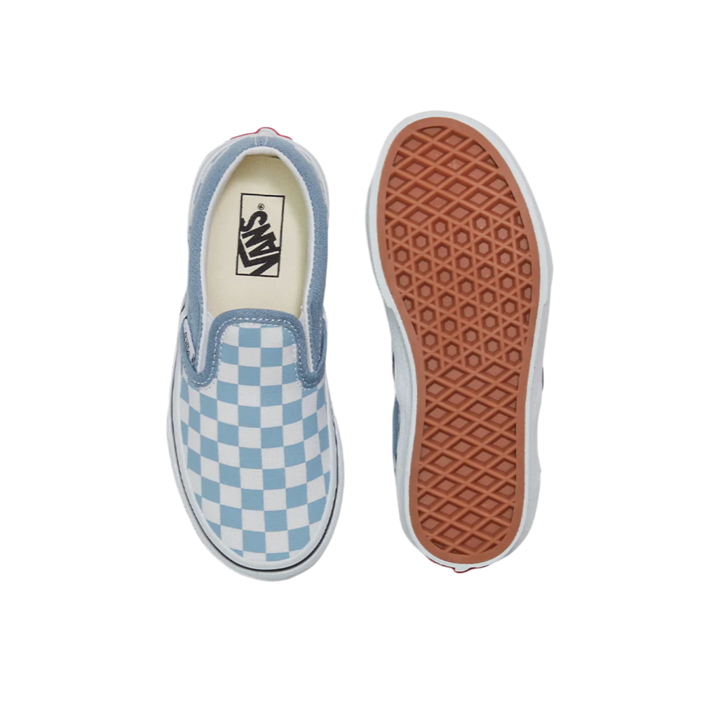 Classic Slip-On Checkerboard Dusty Blue