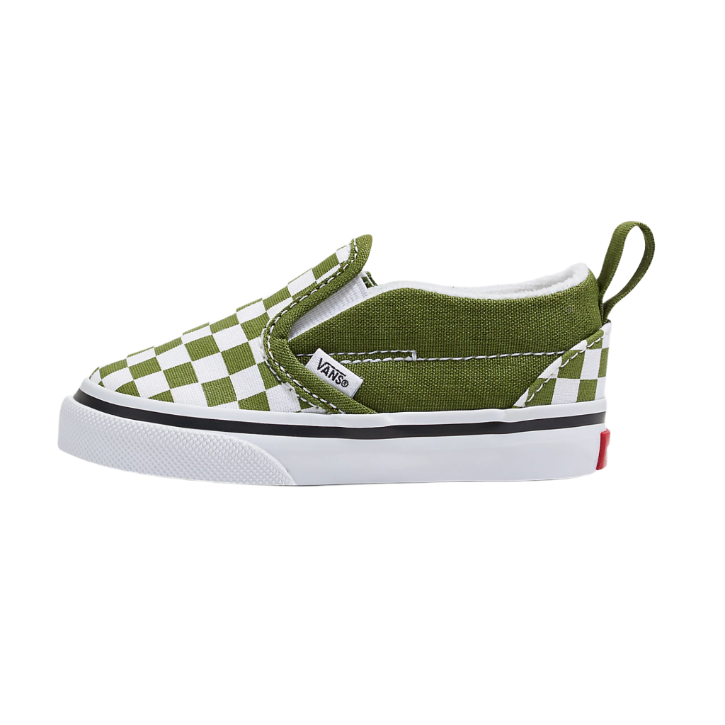 Toddlers Slip-On V Color Theory Checkerboard Pesto Green