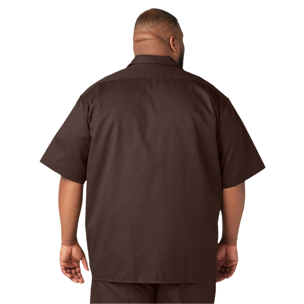 Short Sleeve Work Shirt Dark Brown