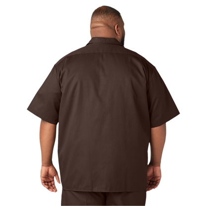 Short Sleeve Flex Twill Work Shirt Dark Brown