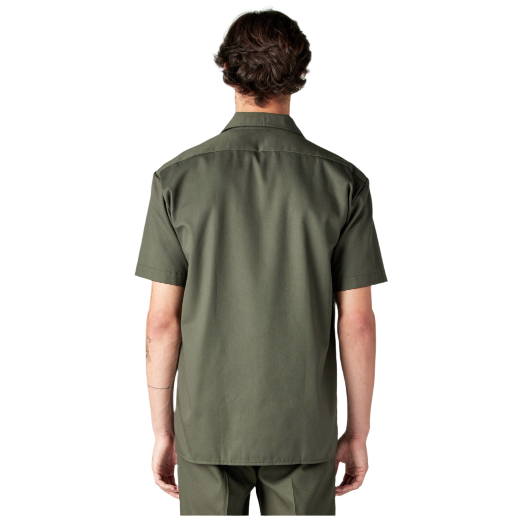 Short Sleeve Work Shirt Olive Green