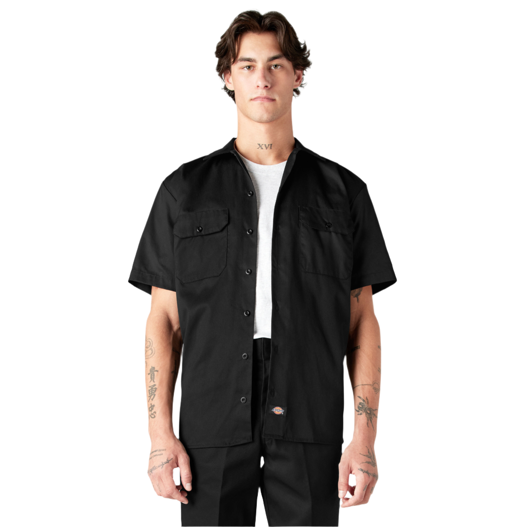 Short Sleeve Work Shirt Black