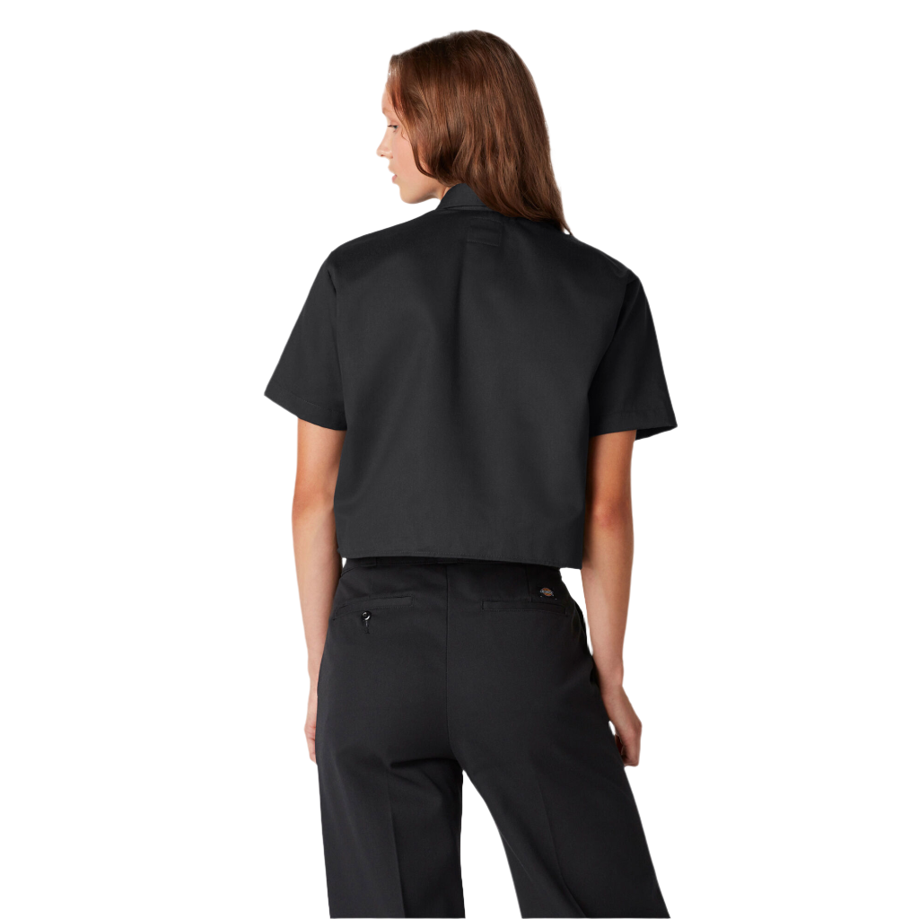 Women's Cropped Work Shirt Black