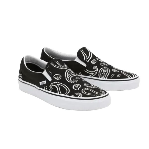 Classic Slip On Peace Paisley Black/True White – Gunthers
