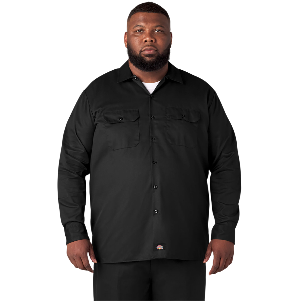 Long Sleeve Flex Twill Work Shirt Black