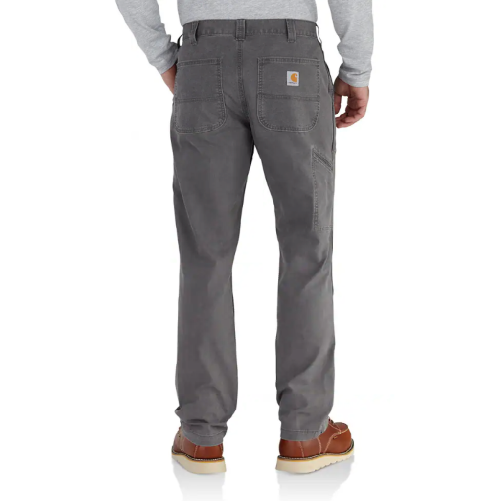 Relaxed Rugged Flex Canvas Work Pants Gravel
