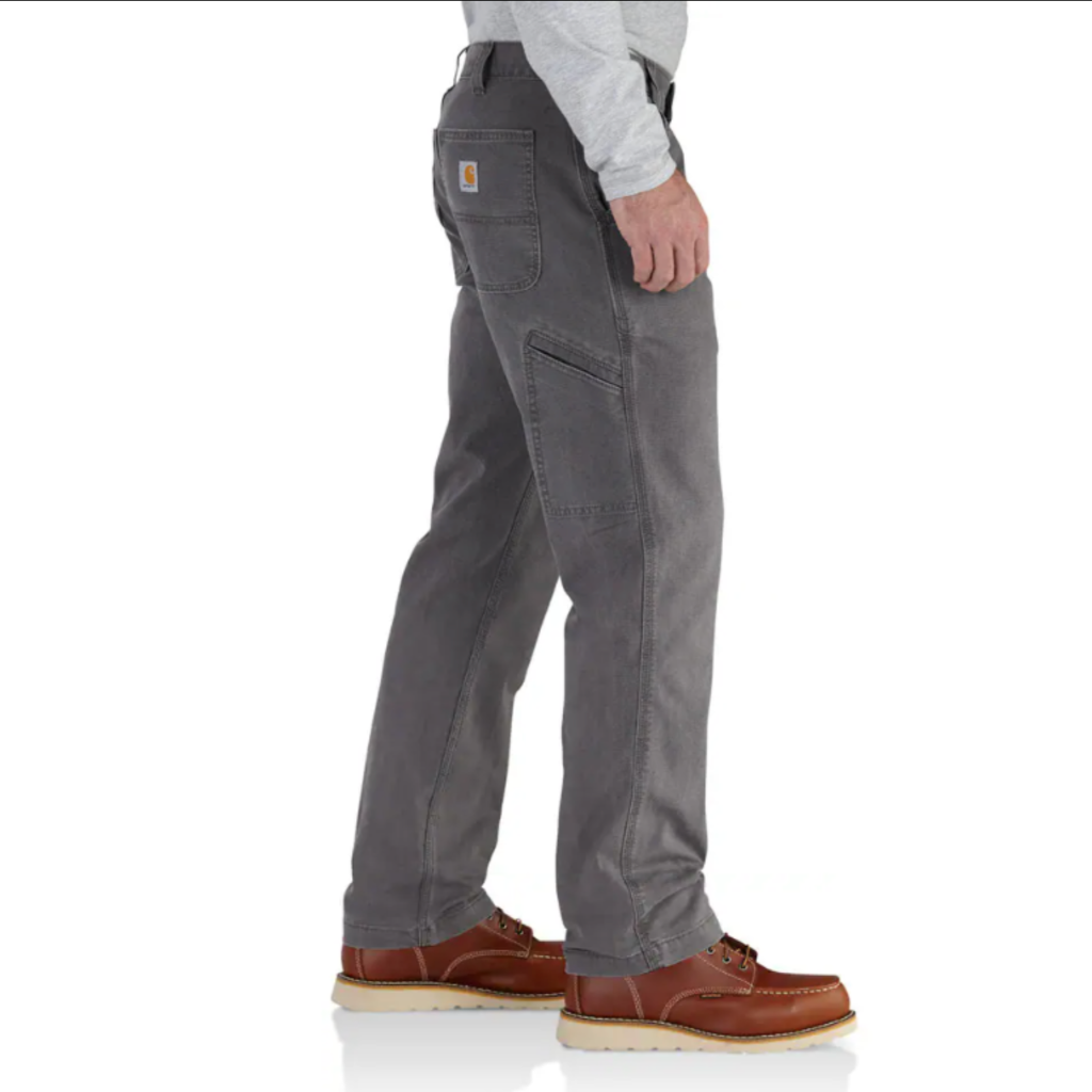 Relaxed Rugged Flex Canvas Work Pants Gravel