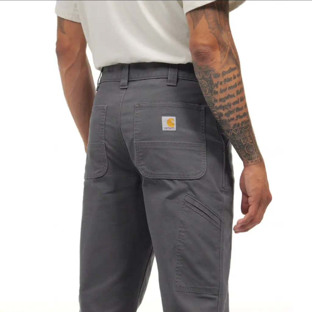 Relaxed Rugged Flex Canvas Work Pants Gravel