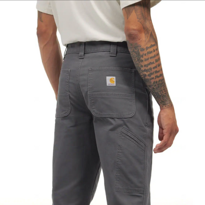 Relaxed Rugged Flex Canvas Work Pants Gravel