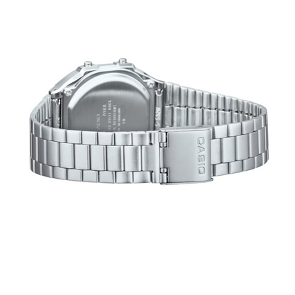 Vintage Silver & Black Metal Watch
