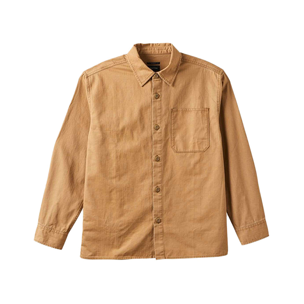 Seldon L/S Overshirt Tobacco Brown Worn Wash