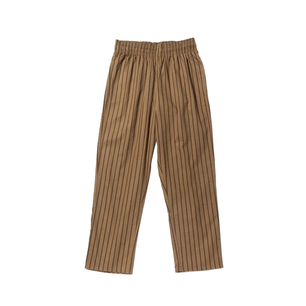 Brown striped pants on a white background