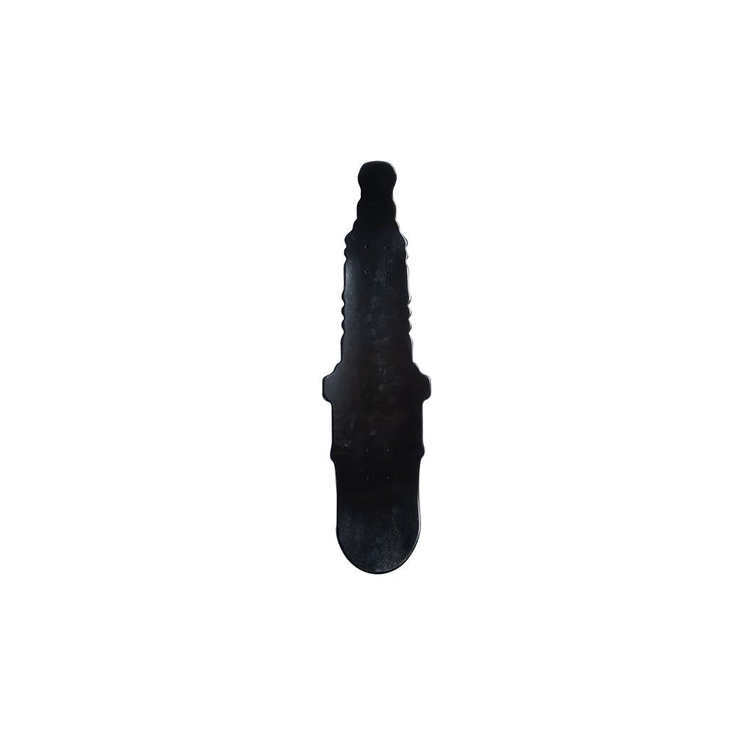 Spark Plug skateboard black top on a white background