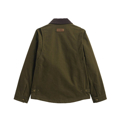 Green jacket on a white background