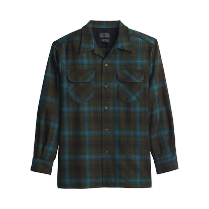 Plaid shirt with a collar on a white background