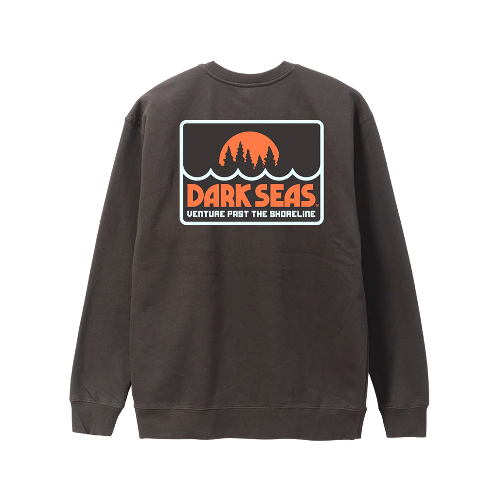 Dark gray sweatshirt with 'Dark Seas' logo on the back against a white background