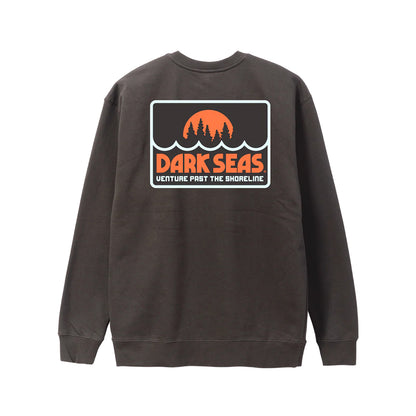 Dark gray sweatshirt with 'Dark Seas' logo on the back against a white background