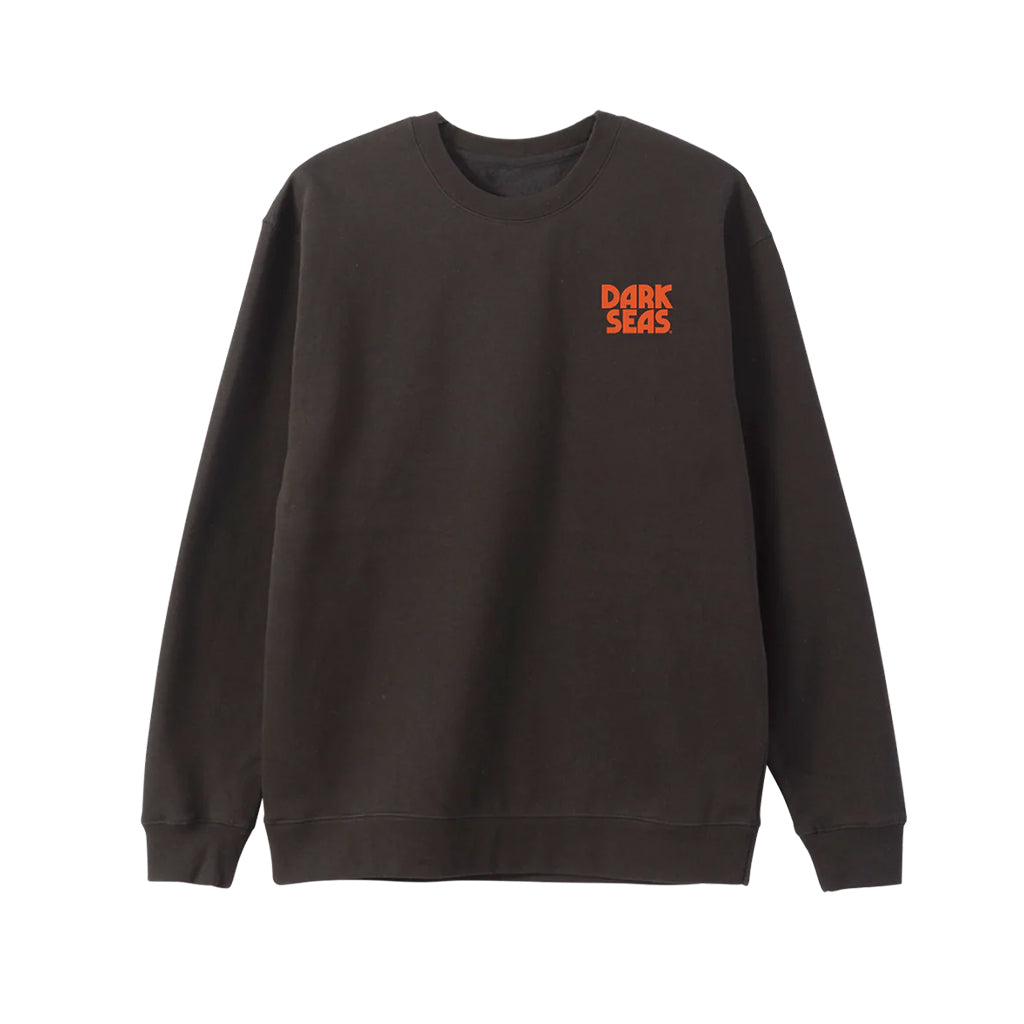 Dark gray sweatshirt with 'Dark Seas' logo on a white background