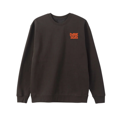 Dark gray sweatshirt with 'Dark Seas' logo on a white background