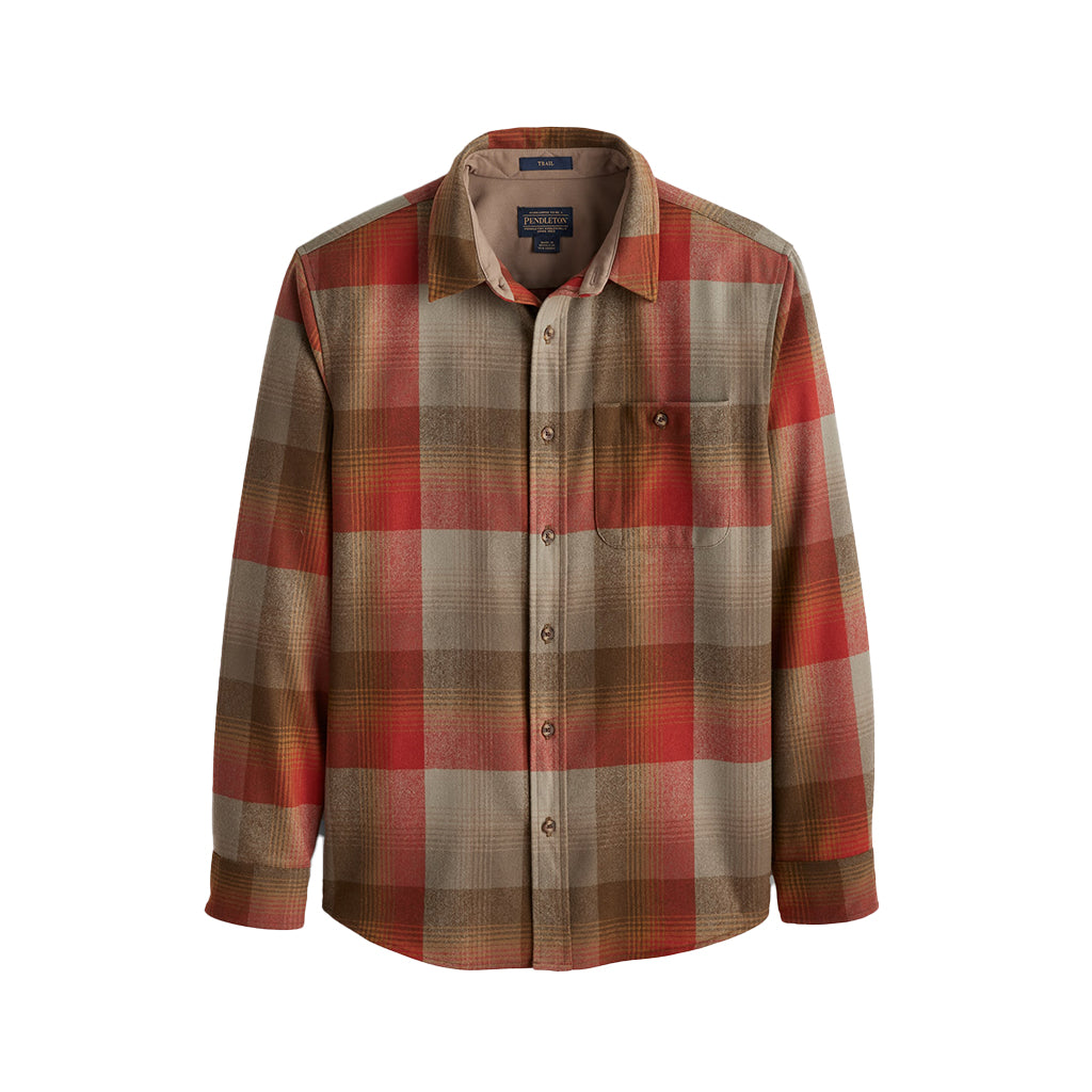 Trail Shirt Tan/Red Plaid 24'