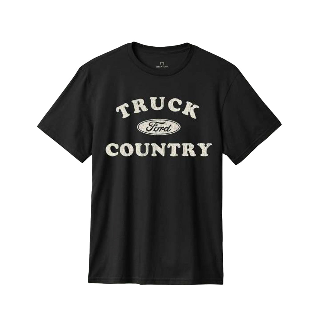 Black t-shirt with 'Ford Truck Country' text on a white background