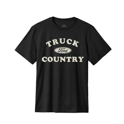 Black t-shirt with 'Ford Truck Country' text on a white background