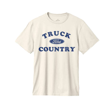 White t-shirt with 'Truck Country' and Ford logo on a white background