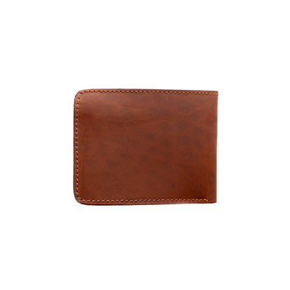 Back of Traditional bi-fold wallet on a white background
