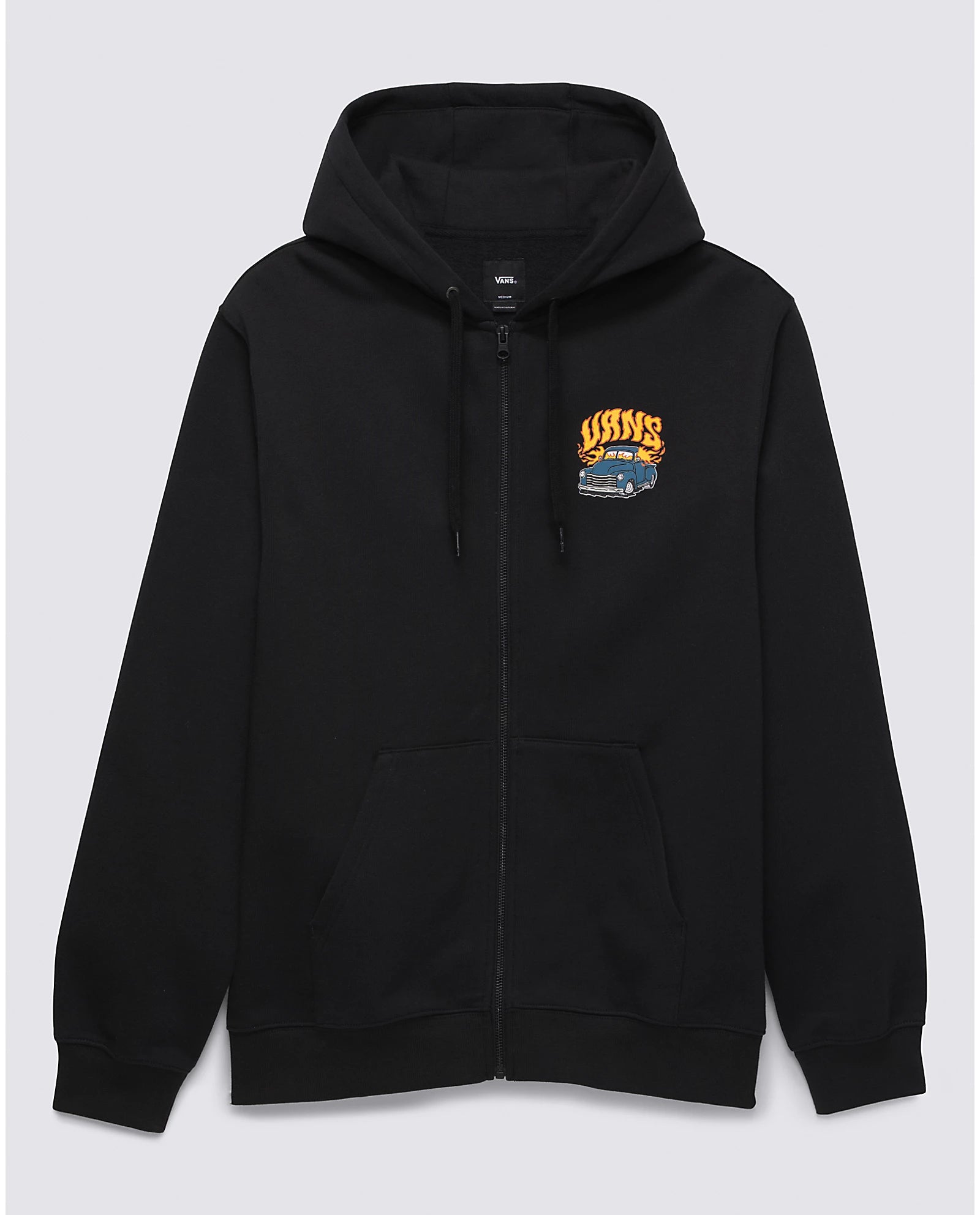 Vans black zip up hoodie hotsell