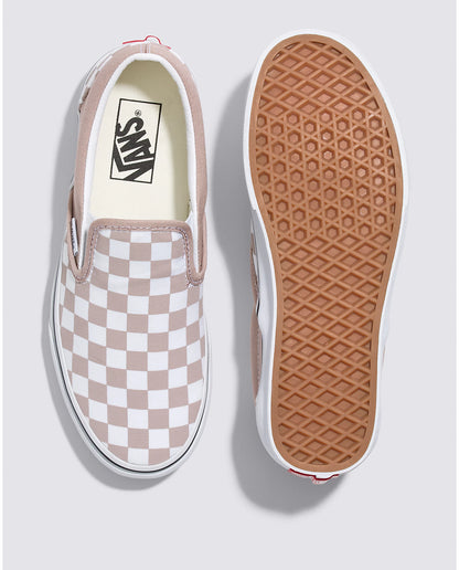 Gold checkerboard slip on vans online