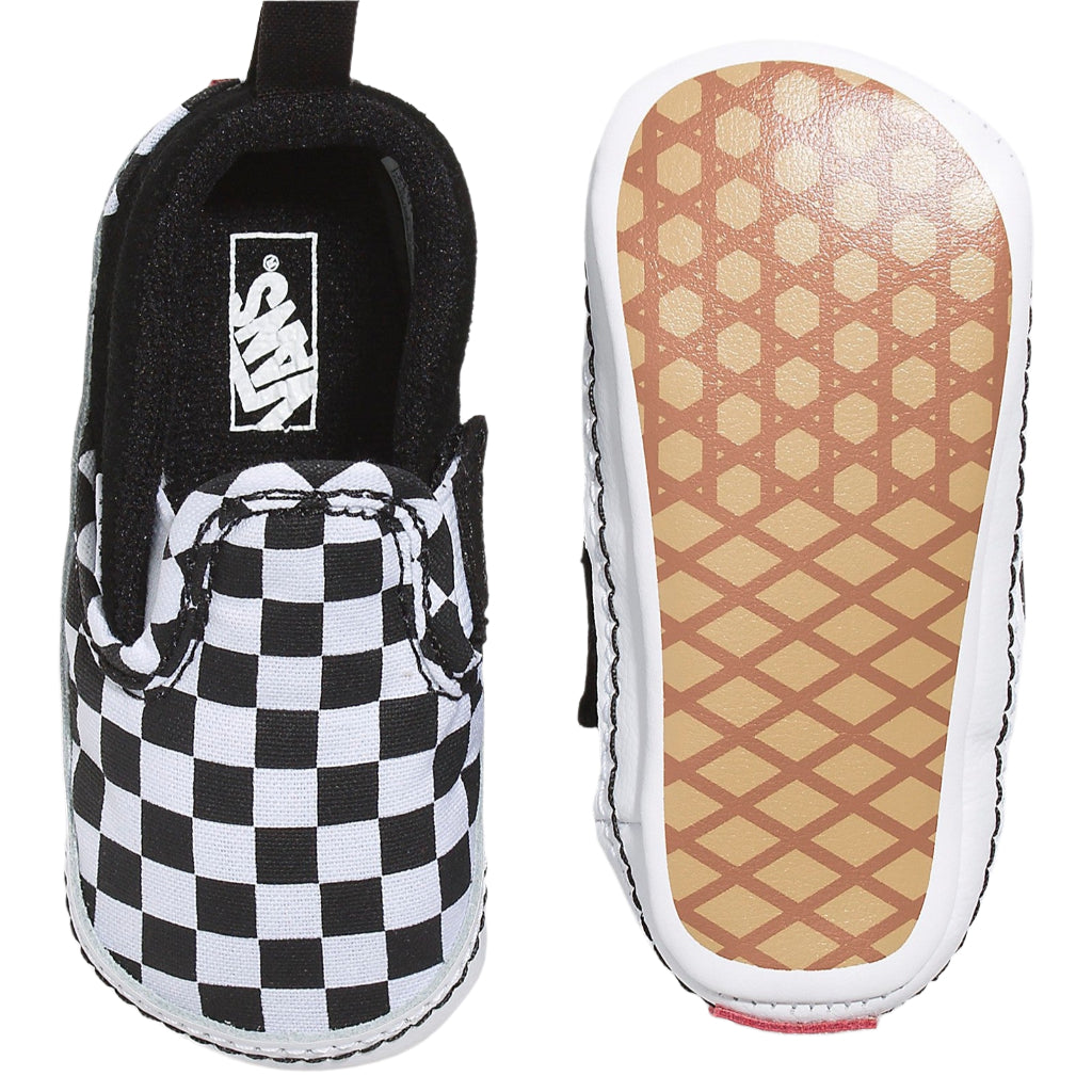 Slip On V Crib Checkerboard Black