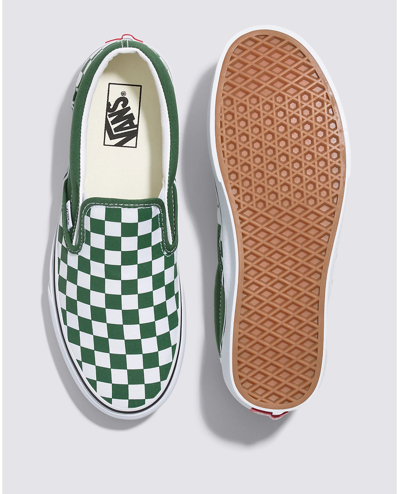 Vans Classic Slip On Shoes Checkerboard Greener Pastures
