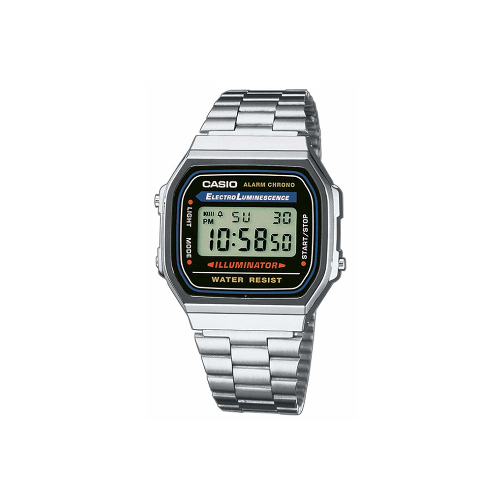 Vintage Silver & Black Metal Watch