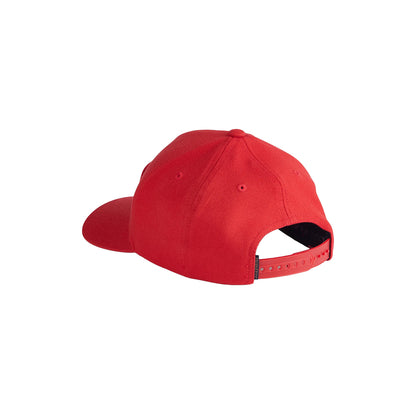 Red baseball cap on a white background