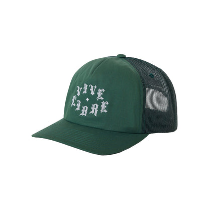 Green Trucker hat with Vive Libre embroidered on 