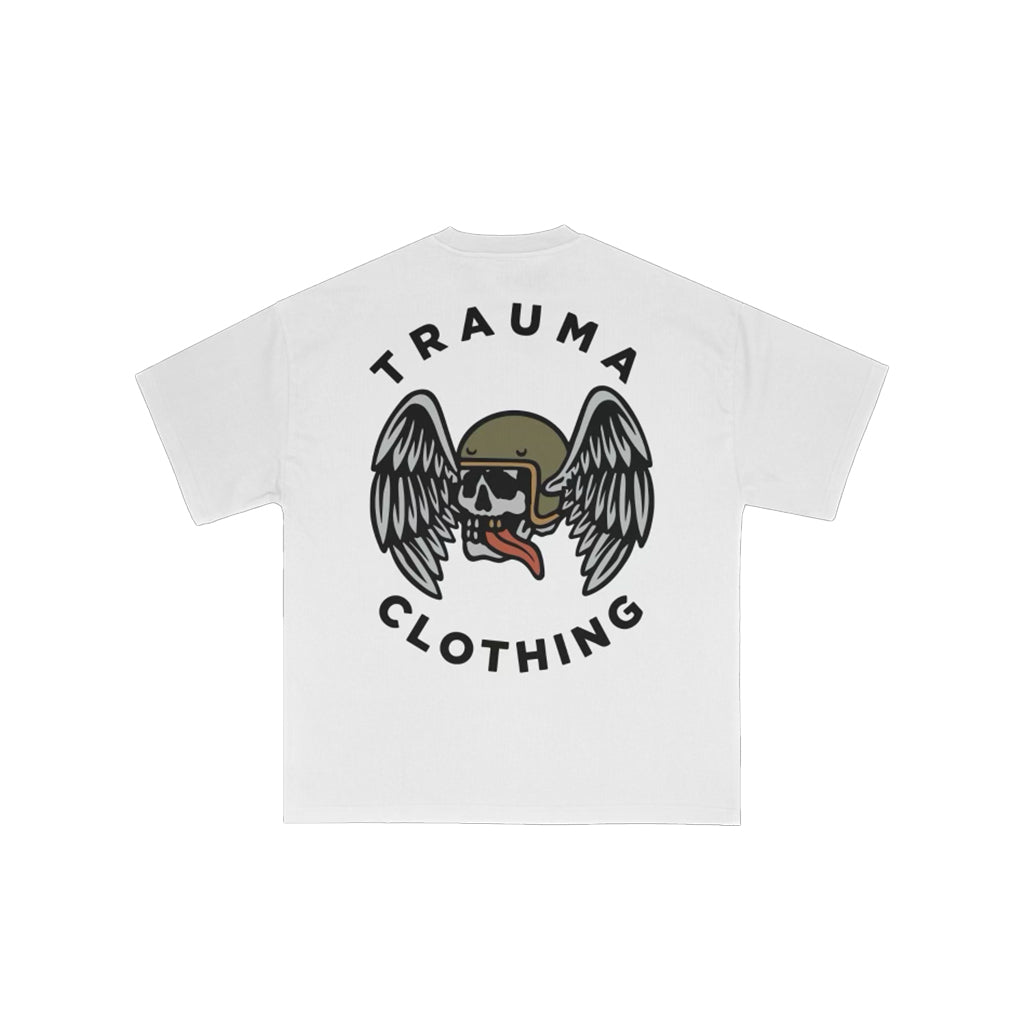 Winged Skull Tee White