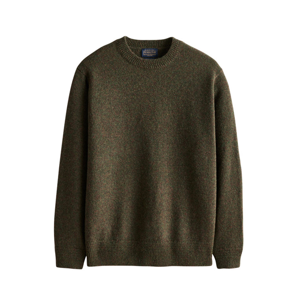 Green sweater on a white background