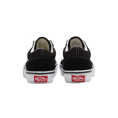 Back of a pair of Vans Old Skool in Black/White