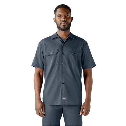 air force short sleeve dress shirt Dickies Men's Short Sleeve Work Shirt Air force-af 2XL