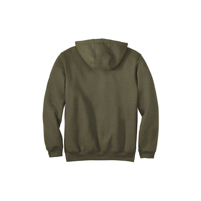 Green hoodie on a white background