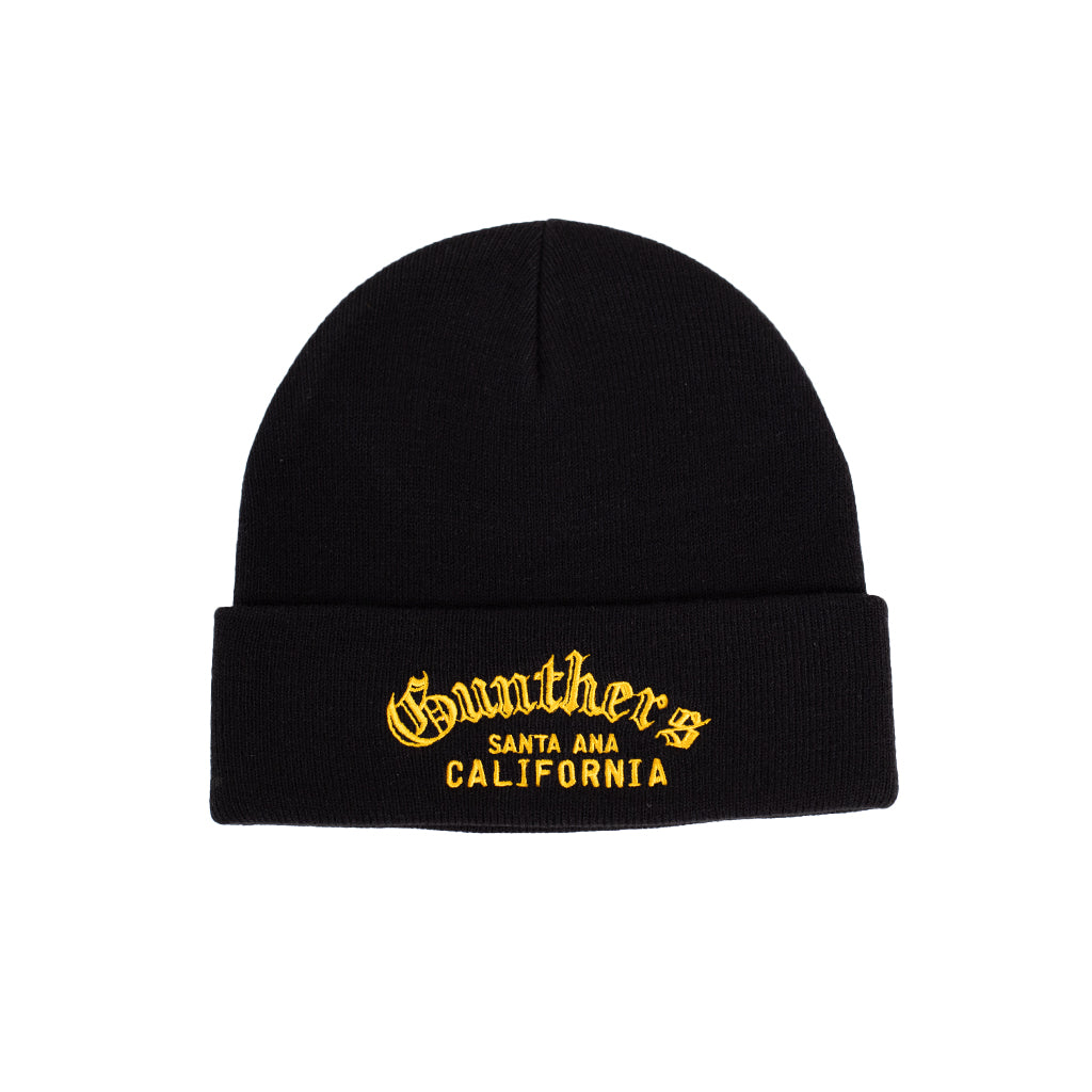 Barrio Embroidered Beanie Black